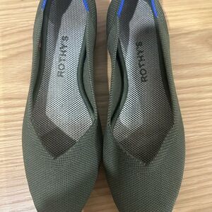 Rothy's The Point Olive Green Women's Flats